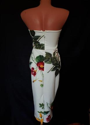 Сукня-бюстьє в квітковий принт asos (розмір 34-36)2 фото