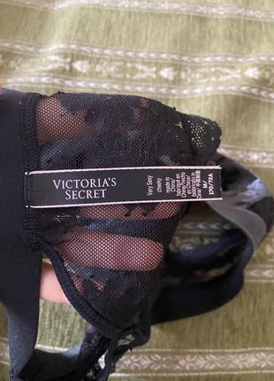 Шикарні, базові, ажурні, бархатні, трусики, чорного кольору, від бренду: victoria’s secret 🌺8 фото