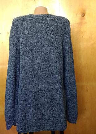 Р 18-20 / 52-54-56 сіро-синя оливо під джинс кофта светр пуловер в'язана бавовна3 фото
