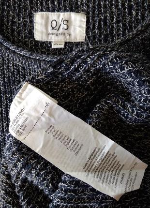 Р 18-20 / 52-54-56 серо-синяя маренго под джинс кофта свитер пуловер вязаный хлопок4 фото