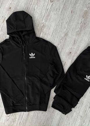 Комплект 3в1 спортивний костюм adidas кофта на змійці + штани + футболка adidas2 фото