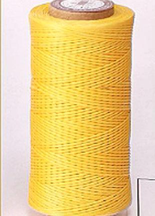Нитка вощений плоска 0,8 мм s008 260 м 150d блідо-жовтий колір нитка для шиття шкіри
