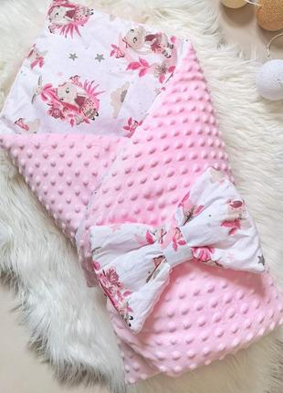 Конверт-одеяло на выписку для девочки1 фото