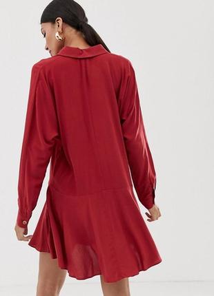 Платье-рубашка  asos design с контрастными пуговицами2 фото