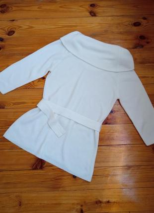 Белый свитер джемпер пуловер/ белая кофта/ молочный мирер/ удлиненный мирер2 фото