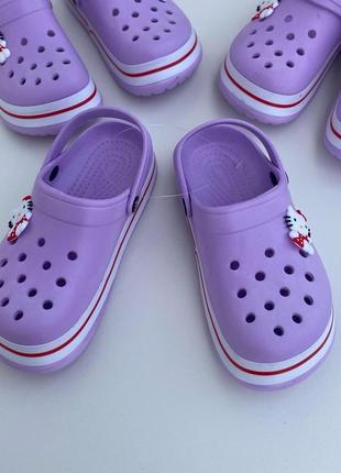 Крокс сабо для девочки фиолетовые 30 31 32 33 34 35 размер