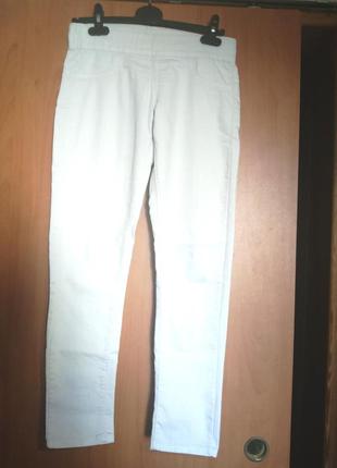 Белые штаны джегинсы jeggings 44-46р.1 фото