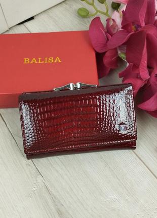 Кошелек из натуральной кожи, бордовый