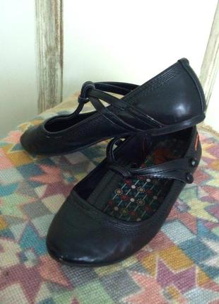 Черные балетки на ремешке мокасины туфли на девочку, сменная обувь в школу1 фото