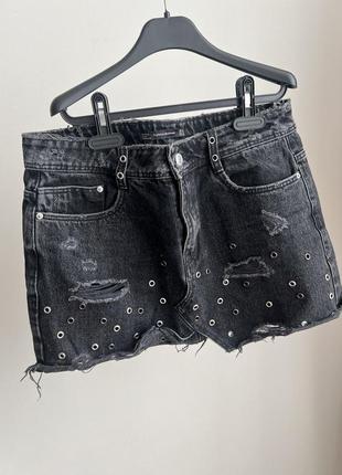 Юбка zara джинсовая юбка