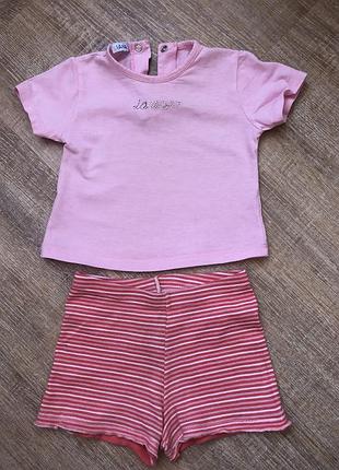 Футболка  рожева на дівчинку 9-12 м