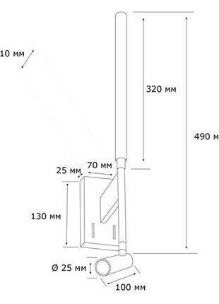 Настінний світильник mj-light kono read 3200 k bk 150038 фото