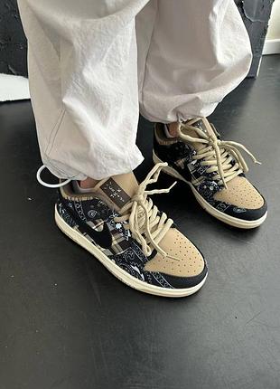 Женские молодежные кроссовки nike sb dunk low “cactus jack” 🆕 найк сб данк