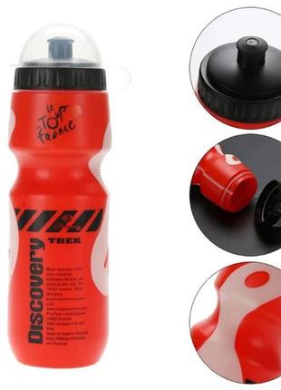 Вело фляга discovery для велосипеда 650ml велосипедна пляшка red-white