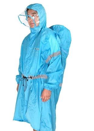 Пончо bluefield, накидка від дощу на рюкзак до 100 літрів. плащ-пончо розмір xl2 фото