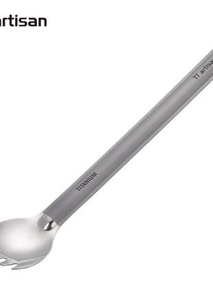 Туристична титанова ложка-вилка tiartisan довжина 215 мм ловилка з титану ta8121p