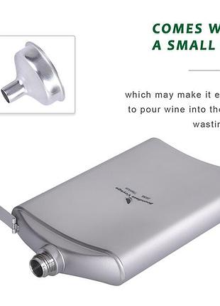 Титанова фляга boundless voyage 250 мл. для алкогольних напоїв + 2 чарки та лійка....