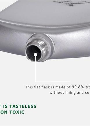 Титанова фляга boundless voyage 250 мл. для алкогольних напоїв + 2 чарки та лійка....