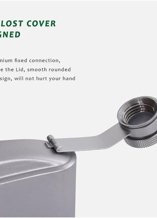 Титанова фляга boundless voyage 250 мл. для алкогольних напоїв + 2 чарки та лійка....