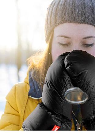 Пухові рукавиці naturehike з гусячим пухом 700 fp для кемпінгу (зимові рукавиці)4 фото