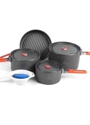 Набор посуды fire-maple fmc-f5 туристической из анодированного алюминия на 3-6 персон.
