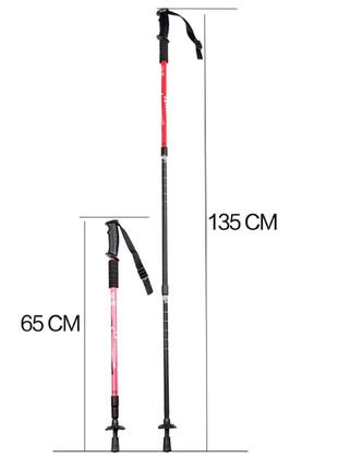 Палки для скандинавской ходьбы fervor fox classic пара (2 шт) трекинговые палки. красные.3 фото