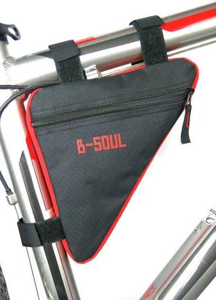 Велосумка подрамная сумка на велосипед. велосипедная сумка  (zacro,b-soul) черно-красная