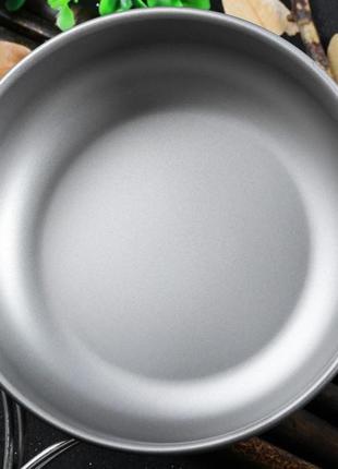 Титанова тарілка-сковорідка keith 500 мл. миска з титану.10 фото