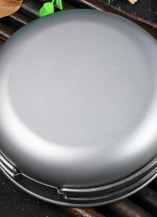 Титанова тарілка-сковорідка keith 500 мл. миска з титану.8 фото