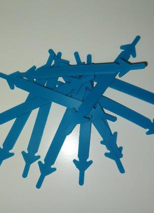 Силіконові шнурки для взуття 12 штук в комплекті блакитні.