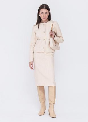 Костюм з букле зі спідницею та жакетом, арт. 62761