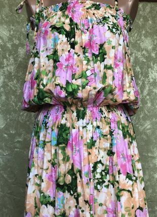 Яркое летнее платье сарафан в цветочный принт kolotiy3 фото