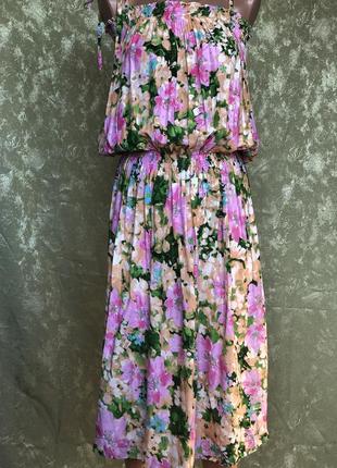 Яскраве літнє плаття сарафан в квітковий принт kolotiy2 фото