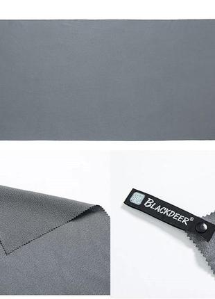 Туристичний рушник blackdeer з мікрофібри 120х60см сірий.5 фото