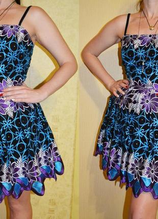 Роскошное платье с цветами и вышивкой dolce & gabbana4 фото