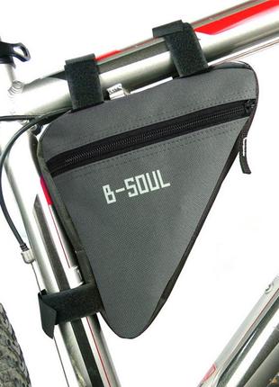Велосумка подрамная сумка на велосипед. велосипедная сумка  (zacro,b-soul) серая