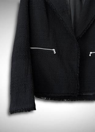 Gerard darel paris 44 плетёная черная куртка жакет сделано в украине3 фото