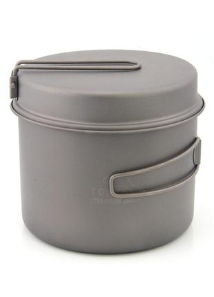 Котелок титановый toaks ckw-1600 набор 2в1 сковородка + котелок titanium 1600ml pot with pan
