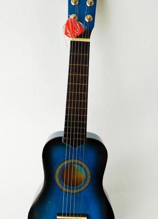 Дитяча гітара "чарівний світ музики" | дитяча дерев'яна гітара 6 струн | дитяча гітара2 фото