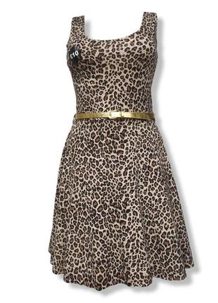 Стильное платье принт леопард1 фото
