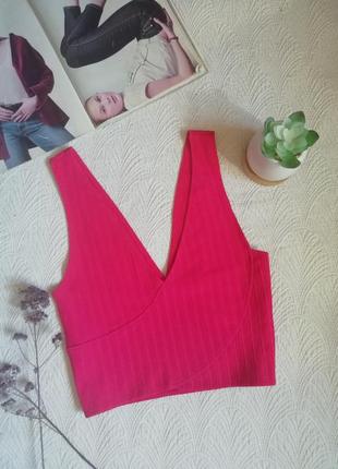 Топ кроп топ малиновый топ от zara