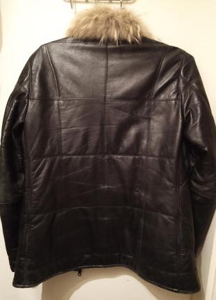 Мужская кожаная куртка effegi (италия). размер: s.2 фото