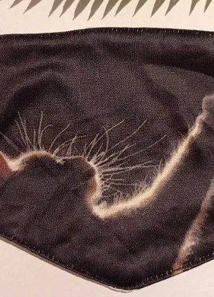 Защитная многоразовая маска черный кот, регулируемые лямки, новая