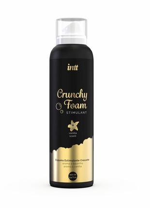 Премиум массажная пена intt crunchy foam - vanilla (150 мл) экстраувлажняющая