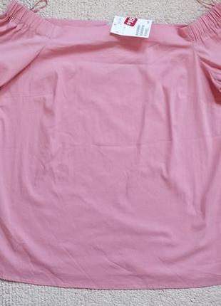 Новая розовая коттоновая блуза р.38