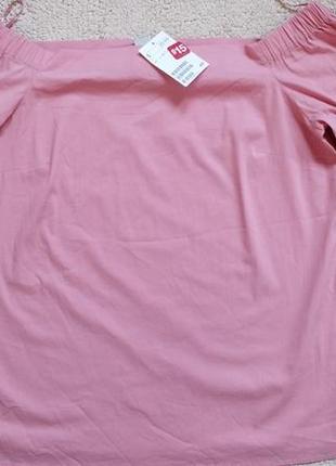 Новая розовая коттоновая блуза р.386 фото