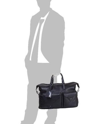 Дорожная сумка tofionno tu3200-1-black черный, 23 л, натуральная кожа7 фото