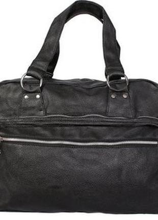 Дорожная сумка 30409, кожзам, малая, 20 л, черная1 фото