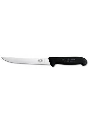 Кухонный разделочный нож victorinox с широким лезвием 5.2803.18 черный 18 см.