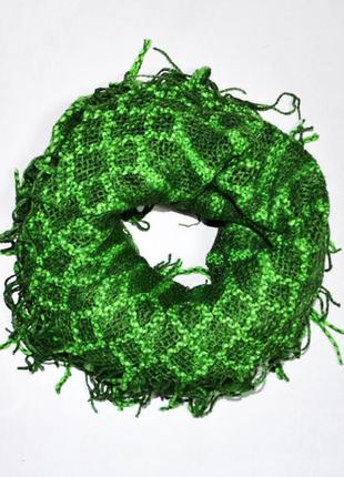 Модный шарфик трансформер 2в1, dress rl121_зелен